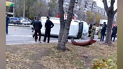 Маршрутка-перевертыш в Магнитогорске