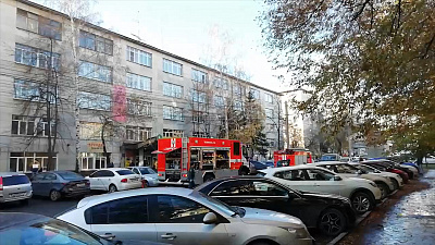 Пожар в центре Челябинска