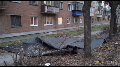 Последствия шквалистого ветра в Миассе