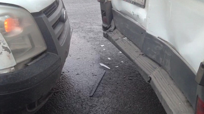 ДТП с тремя маршрутками на остановке «Детский мир»