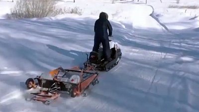 В Челябинске запатентовали уникальную машину для укладки горнолыжных трасс