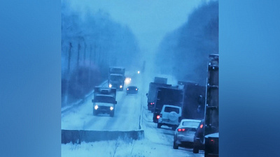 Большая пробка на трассе до Миасса