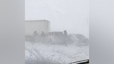 На трассе Челябинск — Магнитогорск массовое ДТП из-за метели