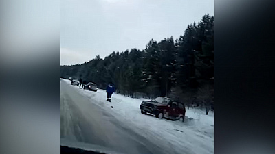 Авария на трассе у посёлка Боровое