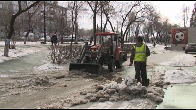Весна встречает мокрым снегом