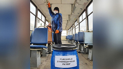 В Челябинске начали дезинфицировать общественный транспорт