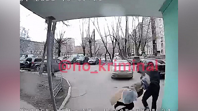 Грабитель в медицинской маске и перчатках попал на камеру домофона