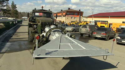 В Челябинске провели первую дезинфекцию улиц