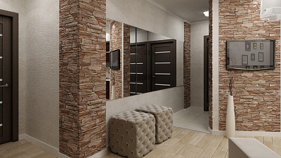 Декоративный камень в интерьере квартиры