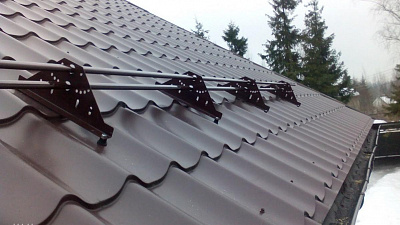 Монтаж наплавляемой кровли и установка снегозадержания