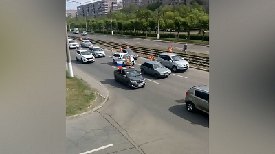 Торжественный выезд пограничников сняли на видео в Магнитогорске