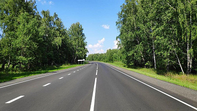 На дороге от Миасского до Шадринска проводится ремонт