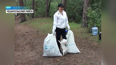 Волонтеры очистили берег и дно озера Еловое