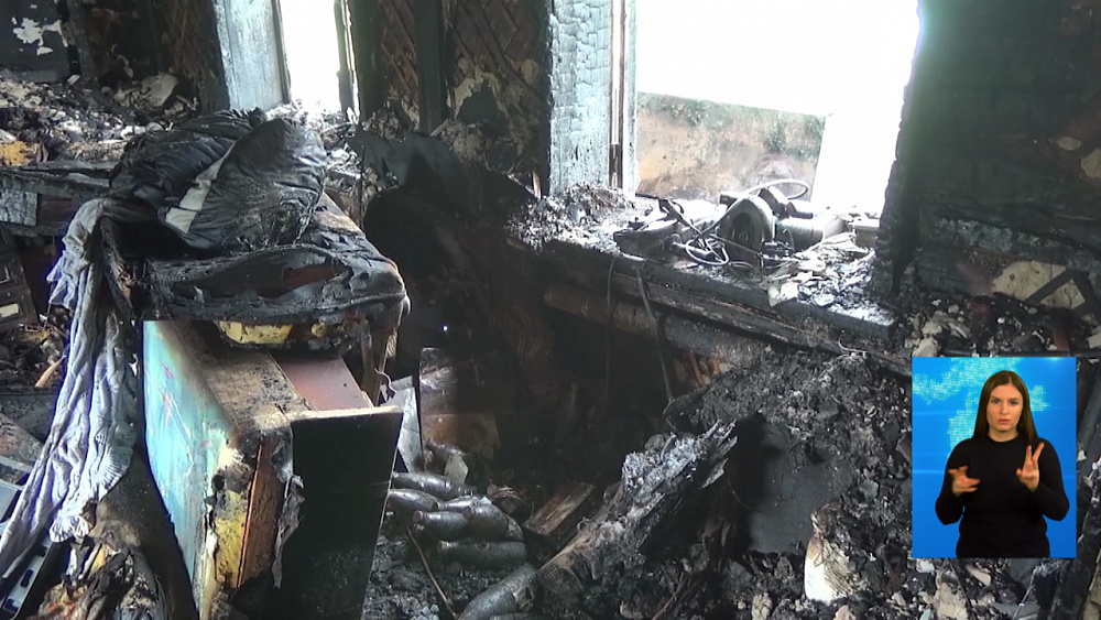 Жилой дом сгорел в Златоусте