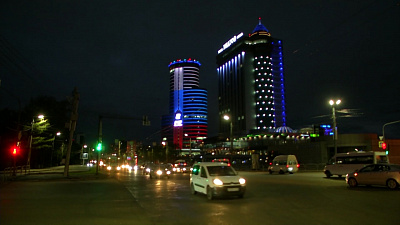 Челябинский бизнес-холл окрасился в цвета российского триколора