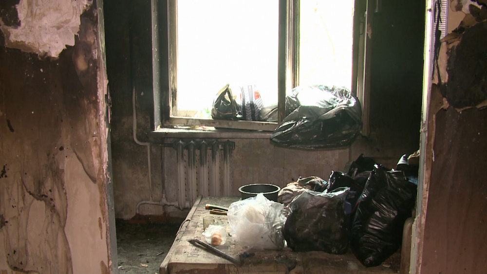 Крупный пожар в общежитии