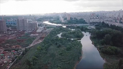 Видео реки Миасс после генеральной уборки с помощью экскаваторов