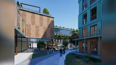 Видеоинсталляция нового квартала в центре Челябинска