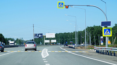 Новые фонари установили на участке дублера трассы М-5