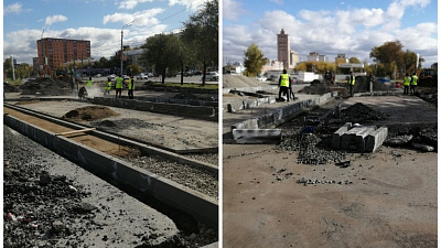В Челябинске начали ремонтировать одну из самых проблемных парковок