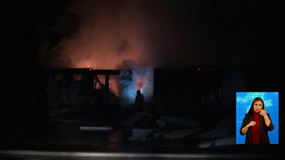 На трассе возле Златоуста сгорело кафе