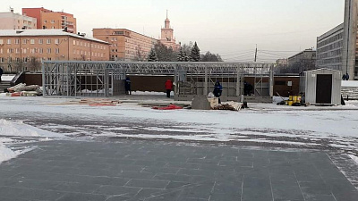 В Челябинске строительство катка возле памятника Курчатову приостановили после жалоб