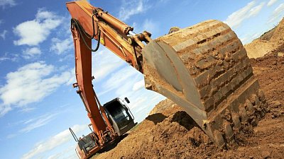 Разработка грунта экскаватором