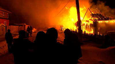 Во время пожара сгорело 4 дома