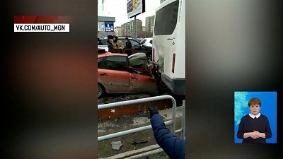 В Магнитогорске столкнулись четыре автомобиля